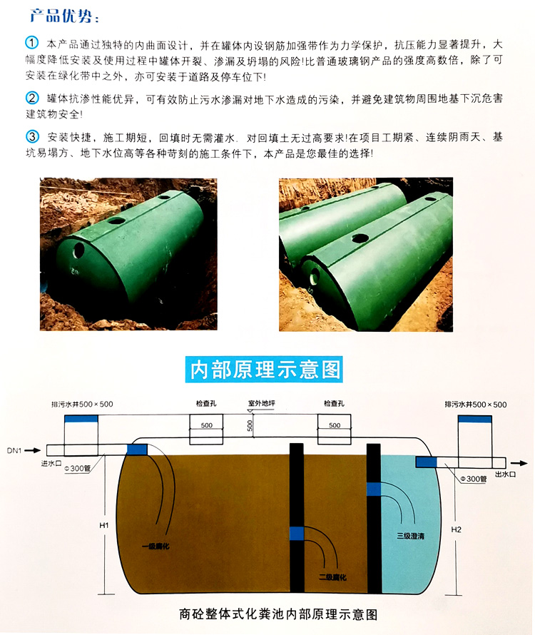 凌云玻璃钢化粪池